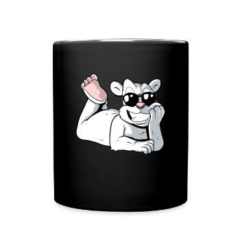 Ours polaire cool - Mug uni - noir - Devant