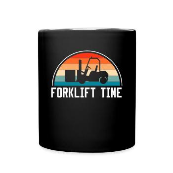 Chariot élévateur Time Shirt Cadeau Chariot élévateur - Mug uni - noir - Devant