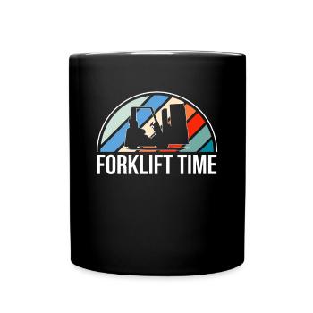 Chariot élévateur Time Shirt Cadeau Chariot élévateur - Mug uni - noir - Devant