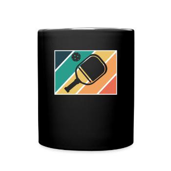 Vintage Retro Pickleball Shirt Geschenk - Tasse einfarbig - Schwarz - Vorne
