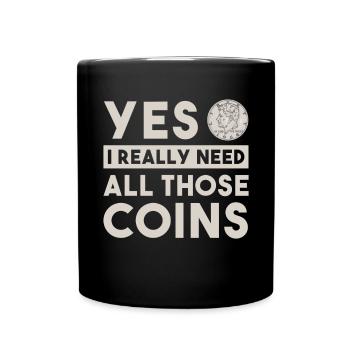 Numismatics Coin Collecting Gift - Full Colour Mug - black - Front
