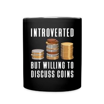 Numismatic Coin Collecting Gift - Full Colour Mug - black - Front