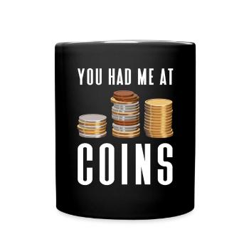 Numismatics Coin Collecting Gift - Full Colour Mug - black - Front