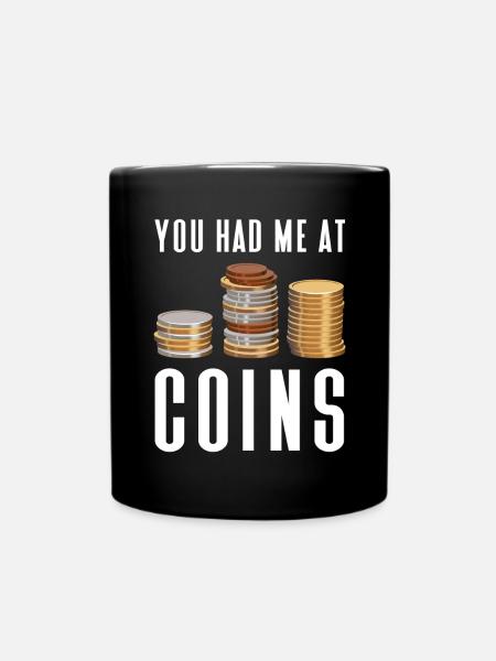 Numismatik Münzsammeln Geschenk - Tasse einfarbig - Schwarz