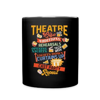 Musical Schauspieler Theater - Tasse einfarbig - Schwarz - Vorne