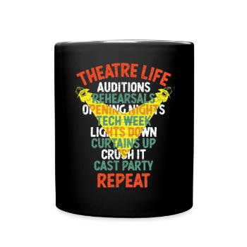 Theater Geschenk Schauspieler Musical - Tasse einfarbig - Schwarz - Vorne