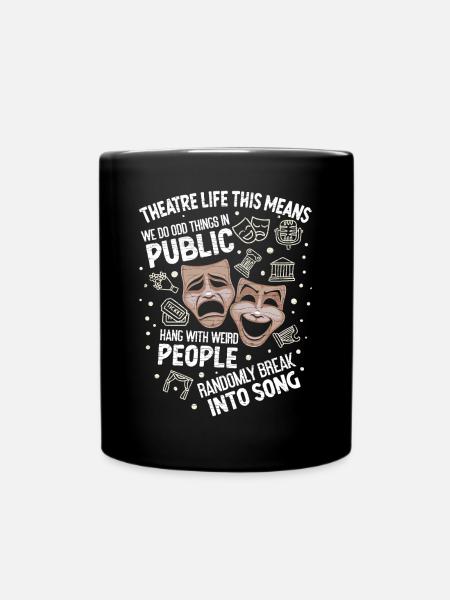 Theater Schauspieler - Tasse einfarbig - Schwarz