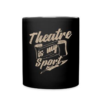 Theater Schauspieler Geschenk - Tasse einfarbig - Schwarz - Vorne