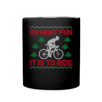 Drôle de vélo de route à vélo - Mug uni - noir - Devant