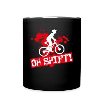 Enduro MTB Mountain Bike Riding - Full Colour Mug - black - Front