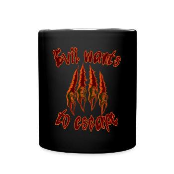 HALLOWEEN EVIL VEUT S’ÉCHAPPER - Mug uni - noir - Devant