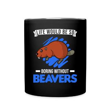 Beaver Gift Beaver Dam - Full Colour Mug - black - Front
