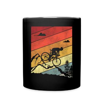 Funny Road Bike Riding Cycling - Tasse einfarbig - Schwarz - Vorne
