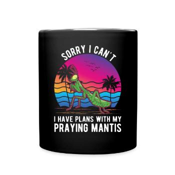 Praying Mantis Gift Mantis Mantis Mantis Fangschrecke - Full Colour Mug - black - Front