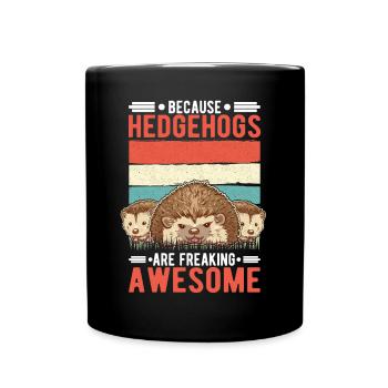 Parce que les hérissons sont effrayants Igel - Mug uni - noir - Devant