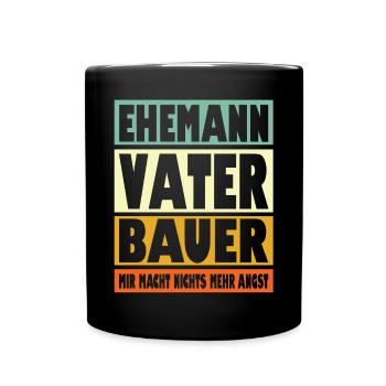 Bauer Vater Ehemann Held - Tasse einfarbig - Schwarz - Vorne