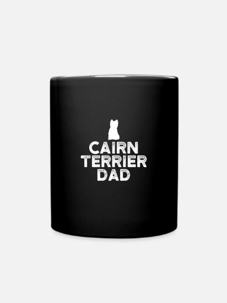 Cairn Terrier Papa - Tasse einfarbig - Schwarz