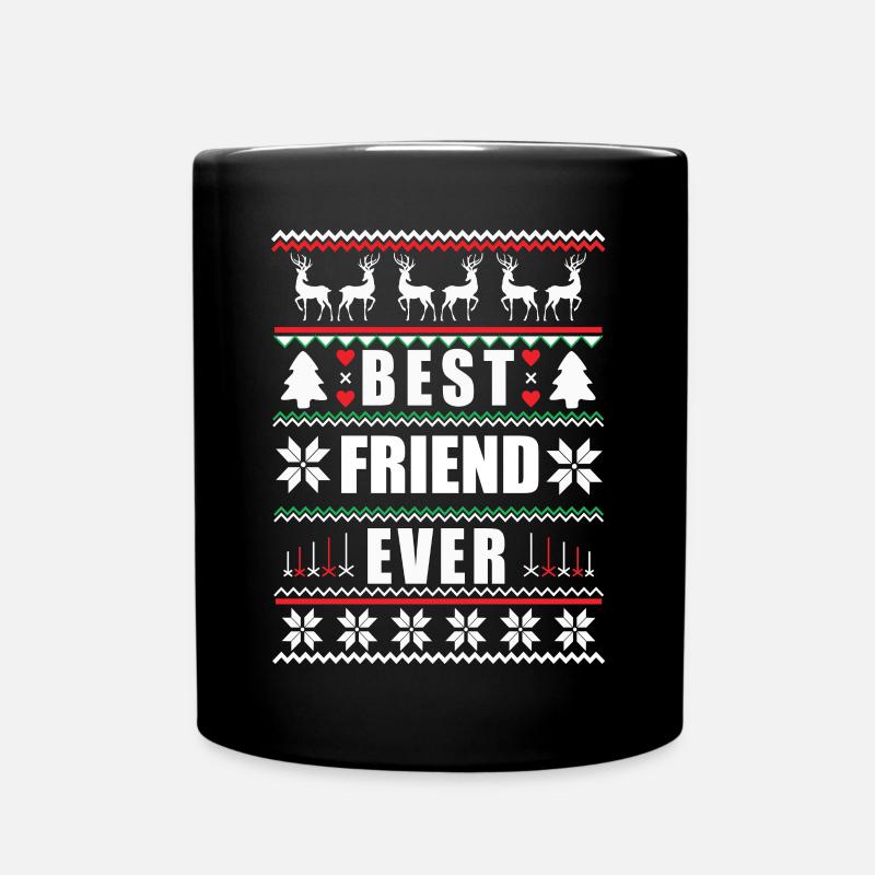 Funny Ugly Christmas Best Friend Ever - Tasse einfarbig - Schwarz