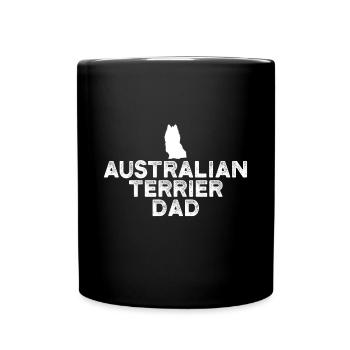 Australian Terrier Papa - Tasse einfarbig - Schwarz - Vorne