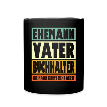 Buchhalter Vater Ehemann Held - Tasse einfarbig - Schwarz - Vorne
