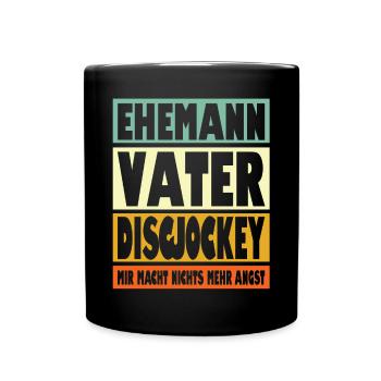 Discjockey Vater Ehemann Held - Tasse einfarbig - Schwarz - Vorne