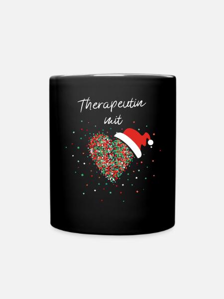Therapeutin Therapie Psychologin Weihnachtsoutfit - Tasse einfarbig - Schwarz