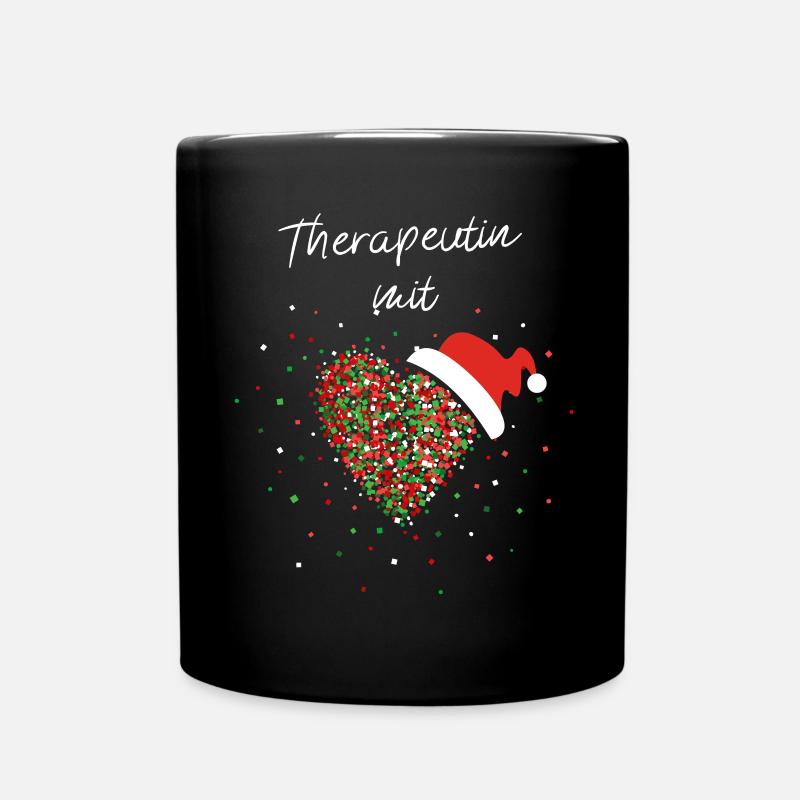 Therapeutin Therapie Weihnachtsgeschenk X-Mas - Tasse einfarbig - Schwarz