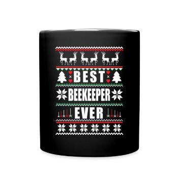 Funny Ugly Christmas Best Imker Ever - Tasse einfarbig - Schwarz - Vorne