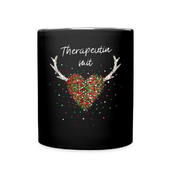 Therapeutin Therapie Psychologin Wichtelgeschenk - Tasse einfarbig - Schwarz - Vorne
