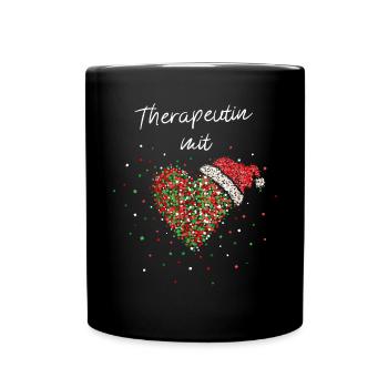 Therapeutin Therapie Wichtelgeschenk Nikolausmütze - Tasse einfarbig - Schwarz - Vorne
