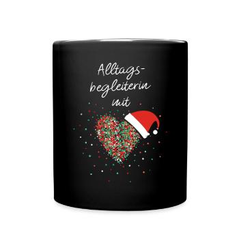 Alltagsbegleiterin Sozialer Beruf Heiligabend - Tasse einfarbig - Schwarz - Vorne