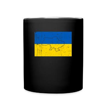 Ukraine Flag - Full Colour Mug - black - Front