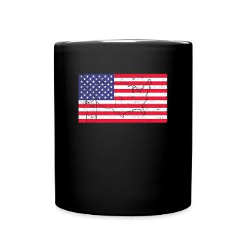 Drapeau de l’Amérique - Mug uni - noir - Devant