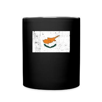 Cyprus Flag - Full Colour Mug - black - Front