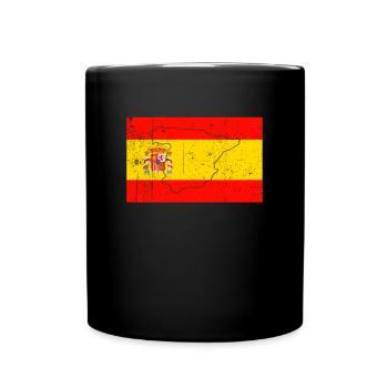 Drapeau de l’Espagne - Mug uni - noir - Devant