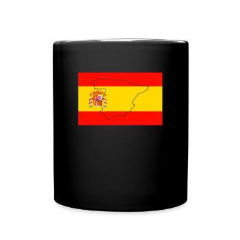 Spanien Flagge - Tasse einfarbig - Schwarz - Vorne