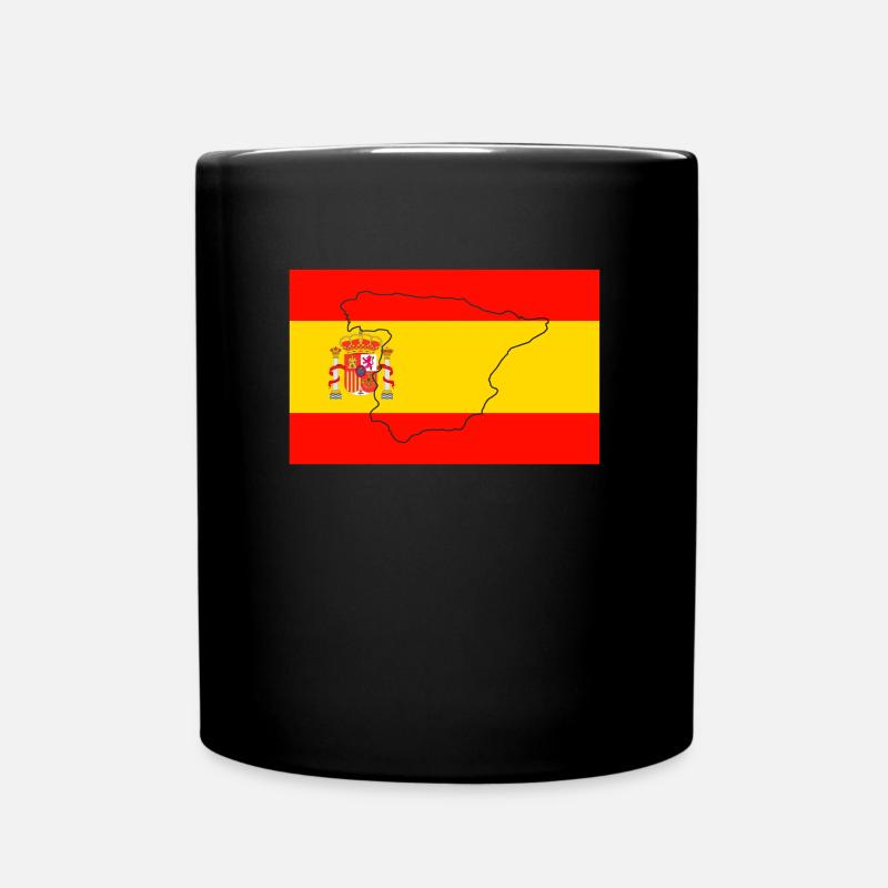 Spanien Flagge - Tasse einfarbig - Schwarz