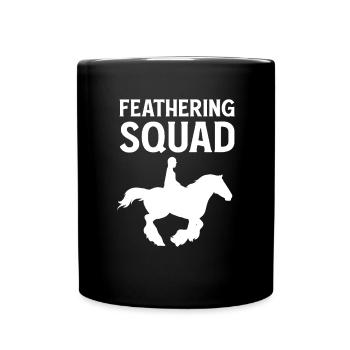 Escouade de plumes. Cheval écossais des Highlands. - Mug uni - noir - Devant