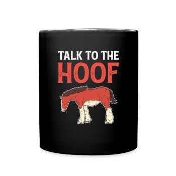 Parlez au sabot. Cheval écossais des Highlands. - Mug uni - noir - Devant