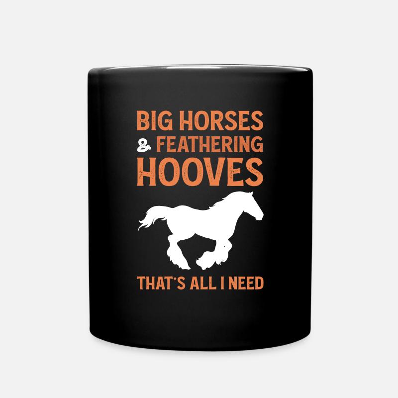 Gros chevaux - Mug uni - noir