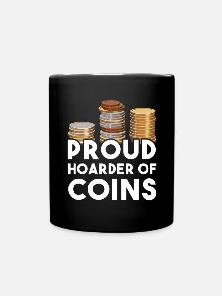 Numismatik Münzsammeln Geschenk - Tasse einfarbig - Schwarz