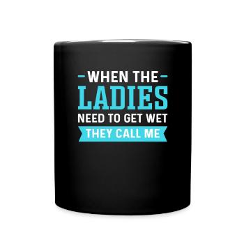 Les dames m’appellent. Nettoyeur de piscine. Pool Guy - Mug uni - noir - Devant