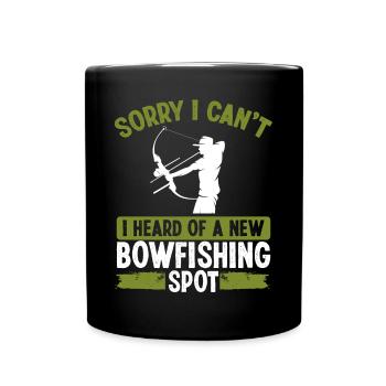 Bowfishing Spot Bow Hunter Archer Bowfisher - Tasse einfarbig - Schwarz - Vorne