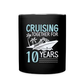 Kreuzfahrt Kreuzfahrtschiff Urlaub Meer - Tasse einfarbig - Schwarz - Vorne