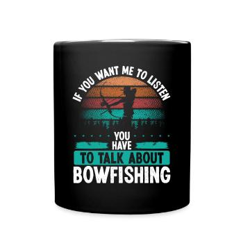 Bowfisher Airboat Talk about Bowfishing Archer - Tasse einfarbig - Schwarz - Vorne