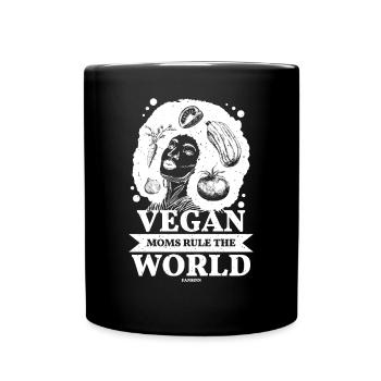 Vegetables vegan mom gift healthy food - Full Colour Mug - black - Front
