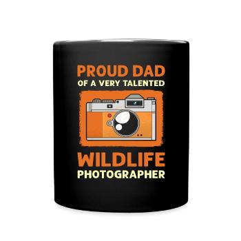 Fier père d’un photographe animalier. Safari - Mug uni - noir - Devant