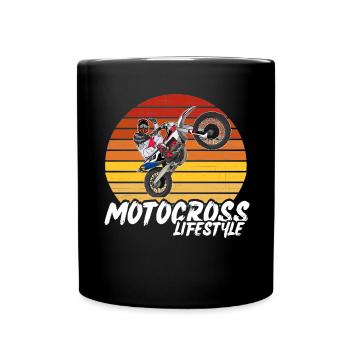 Motocross / Enduro / Freestyle mx / Dirtbike rétro - Mug uni - noir - Devant