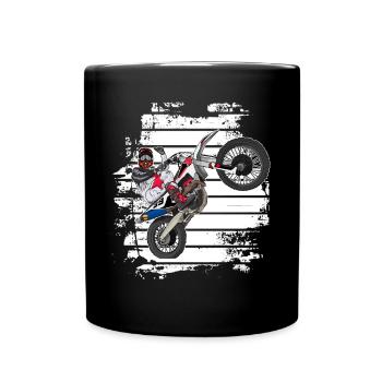 Motocross / Enduro / Freestyle mx / Dirtbike rétro - Mug uni - noir - Devant