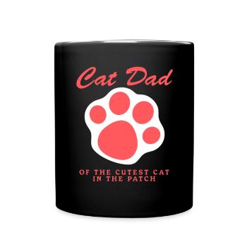 Chat Papa Chats Propriétaire de chat Chat Papa Cadeau - Mug uni - noir - Devant